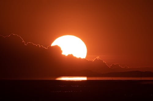 Silhouette of Clouds during Sunset