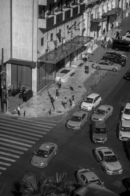 คลังภาพถ่ายฟรี ของ ดำและขาว, ตัวเมือง, ถนน
