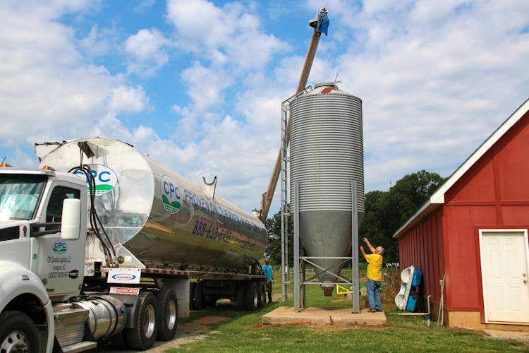 A Silo On A Farm