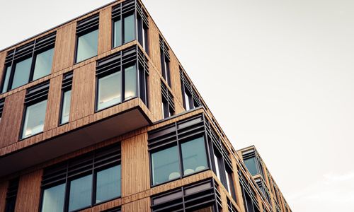 Modern commercial building facade