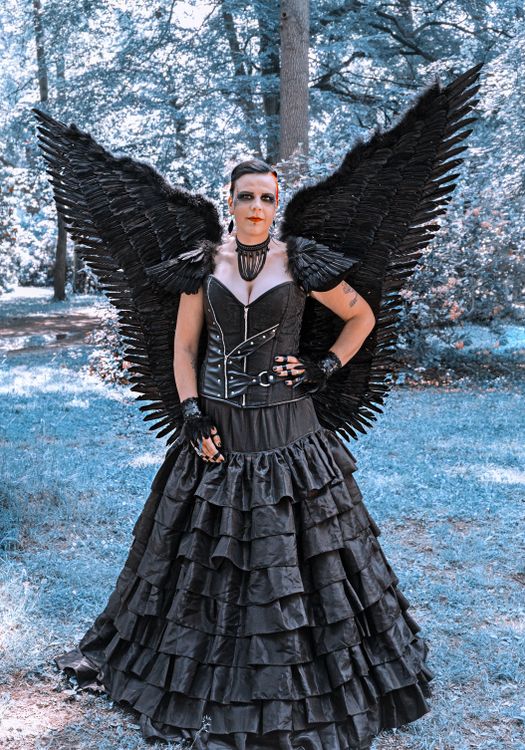 black angel dress Black Angel Wings Costume: Handmade Eva Foam Maleficent Wings