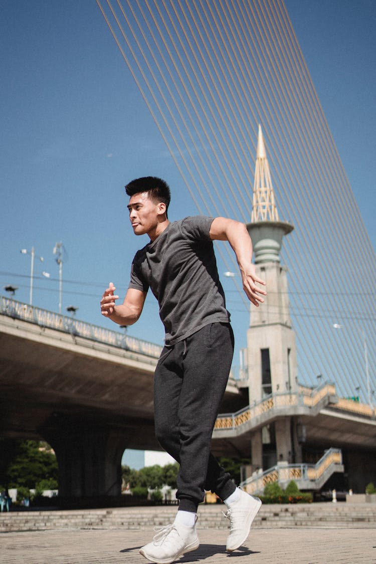 Young Asian Male Performing Street Dance