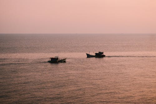 Foto d'estoc gratuïta de barques, embarcacions d'aigua, horitzó