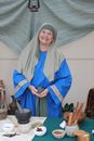 Woman in Blue and White Hijab