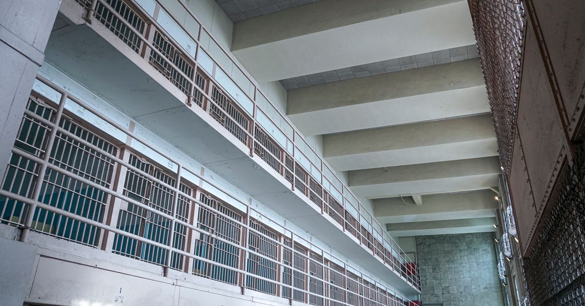 Explore the historical interior of Alcatraz Prison's cell block, a landmark in San Francisco.