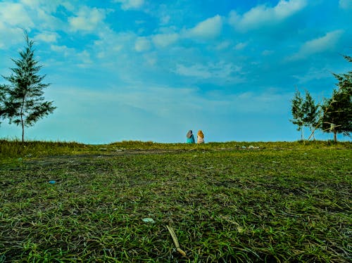 Základová fotografie zdarma na téma hřiště, louky, modrá obloha