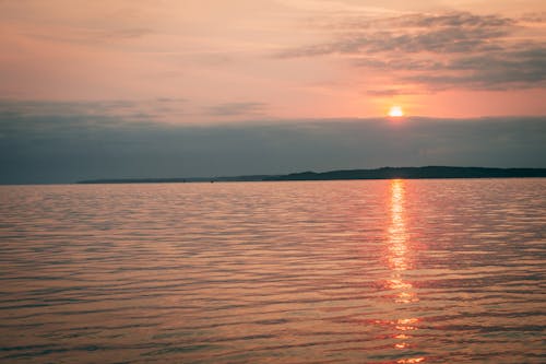 Бесплатное стоковое фото с водоем, закат, море