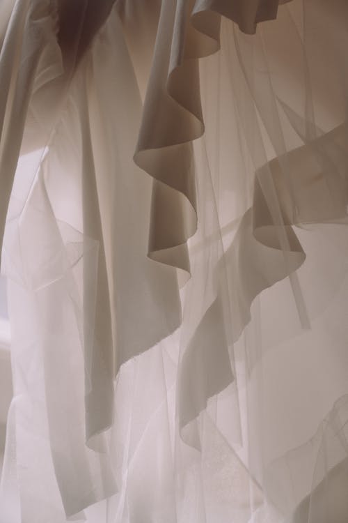 Hanging White Curtain