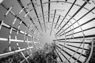 Abstract Black and White Spiral Structure