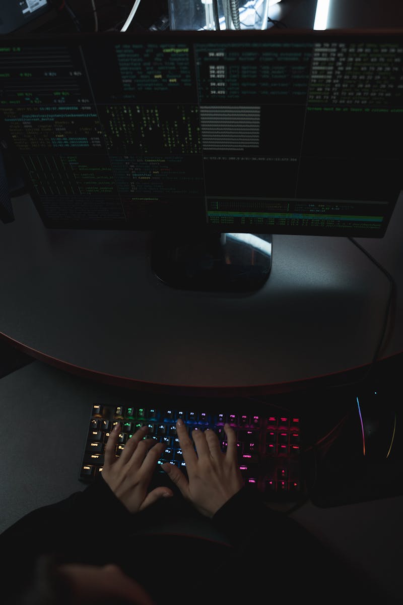 Typing password on laptop – Pexels