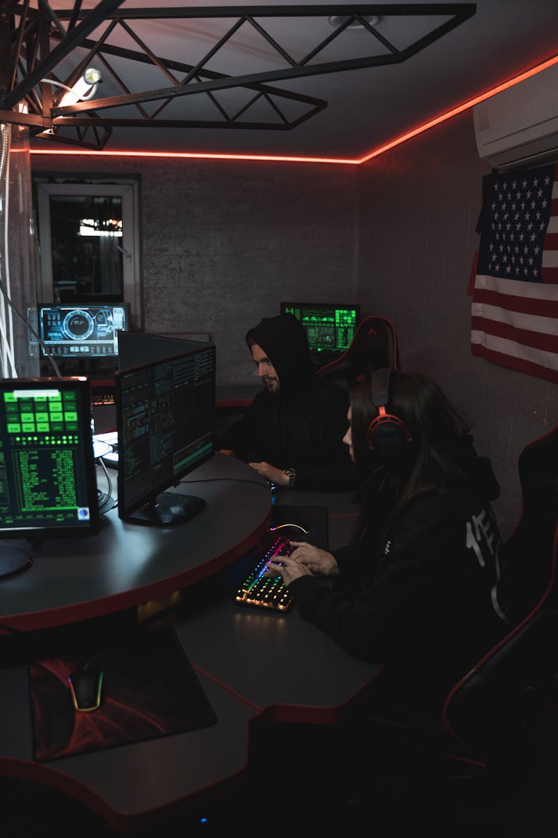 Cybersecurity Analyst Monitoring Threat Dashboard