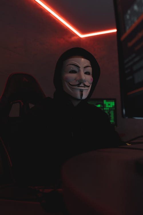 Foto profissional grátis de anonimato, anônimo, cara fawkes máscara