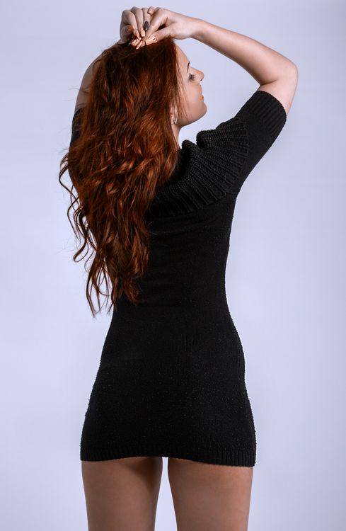 Back View of a Sexy Woman Wearing Black Dress · Free Stock Photo
