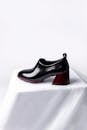 Black Leather Shoe on a White Background