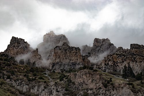 Foto d'estoc gratuïta de amb boira, bromós, cel ennuvolat