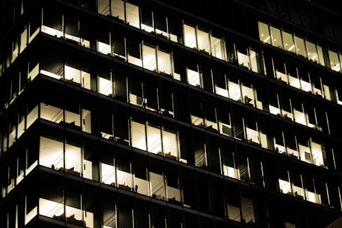 Geometric Pattern of a Glass Building