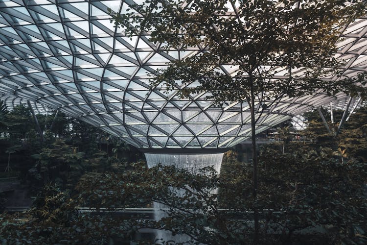 The Famous Rain Vortex At Jewel Changi Airport