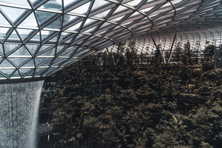 The Famous Rain Vortex At Jewel Changi Airport