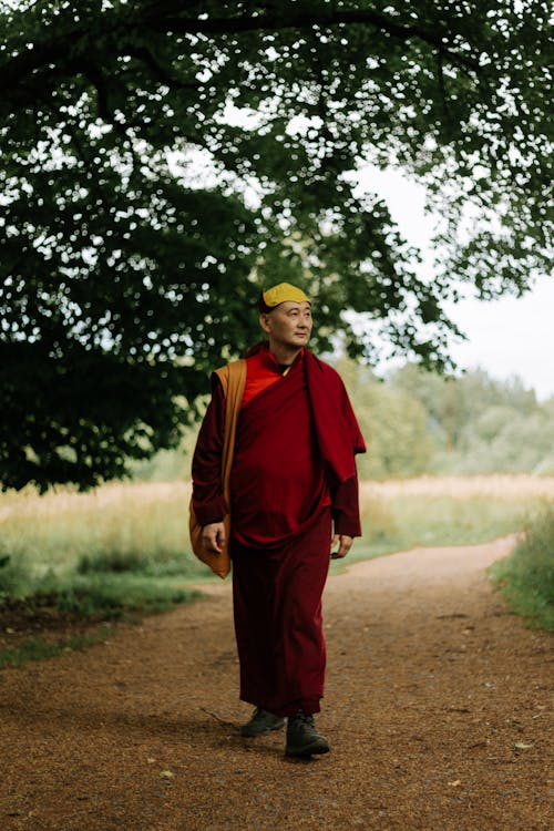 Kostenloses Stock Foto zu asiatischer mann, buddhist, gehen