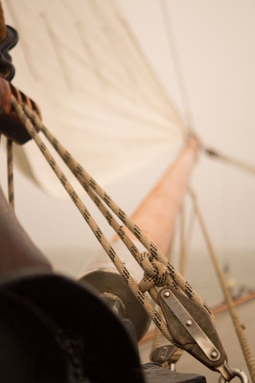 Foto stok gratis berlayar, merapatkan, tali