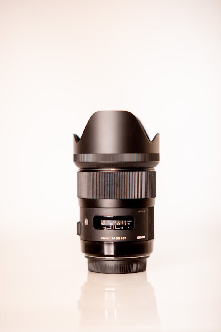 Photo Camera Lens On White Background