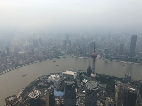 Aerial View of City Buildings