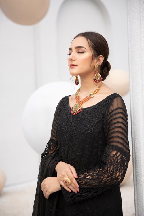 A Beautiful Woman in Black Lace Dress · Free Stock Photo