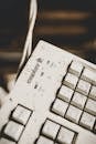 Close-Up Shot of a White Keyboard