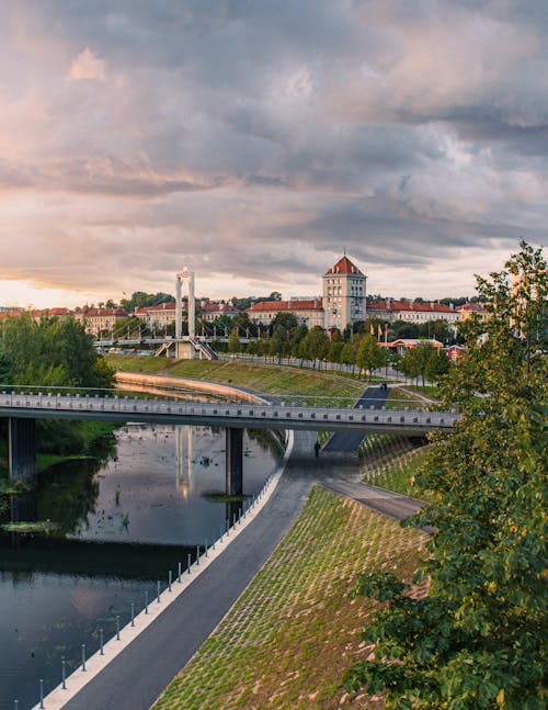 Bridge by the River in Vilnius 
