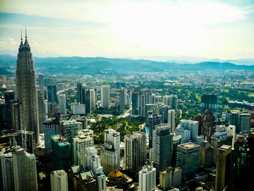 Aerial View of City Buildings