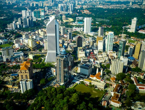 High Angle Shot of Maybank Tower 