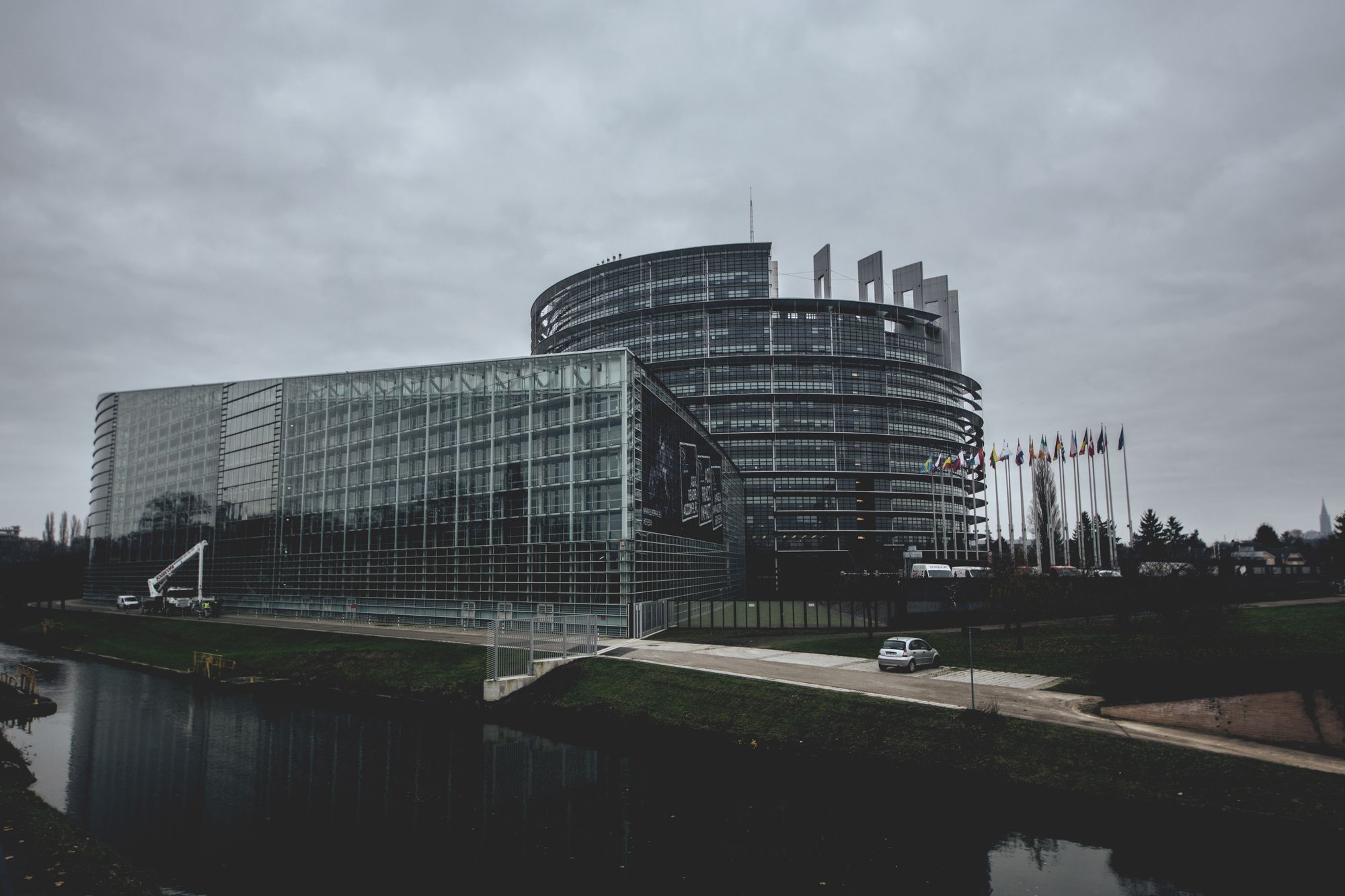 Fachada del edificio del Parlamento Europeo en Estrasburgo, Francia