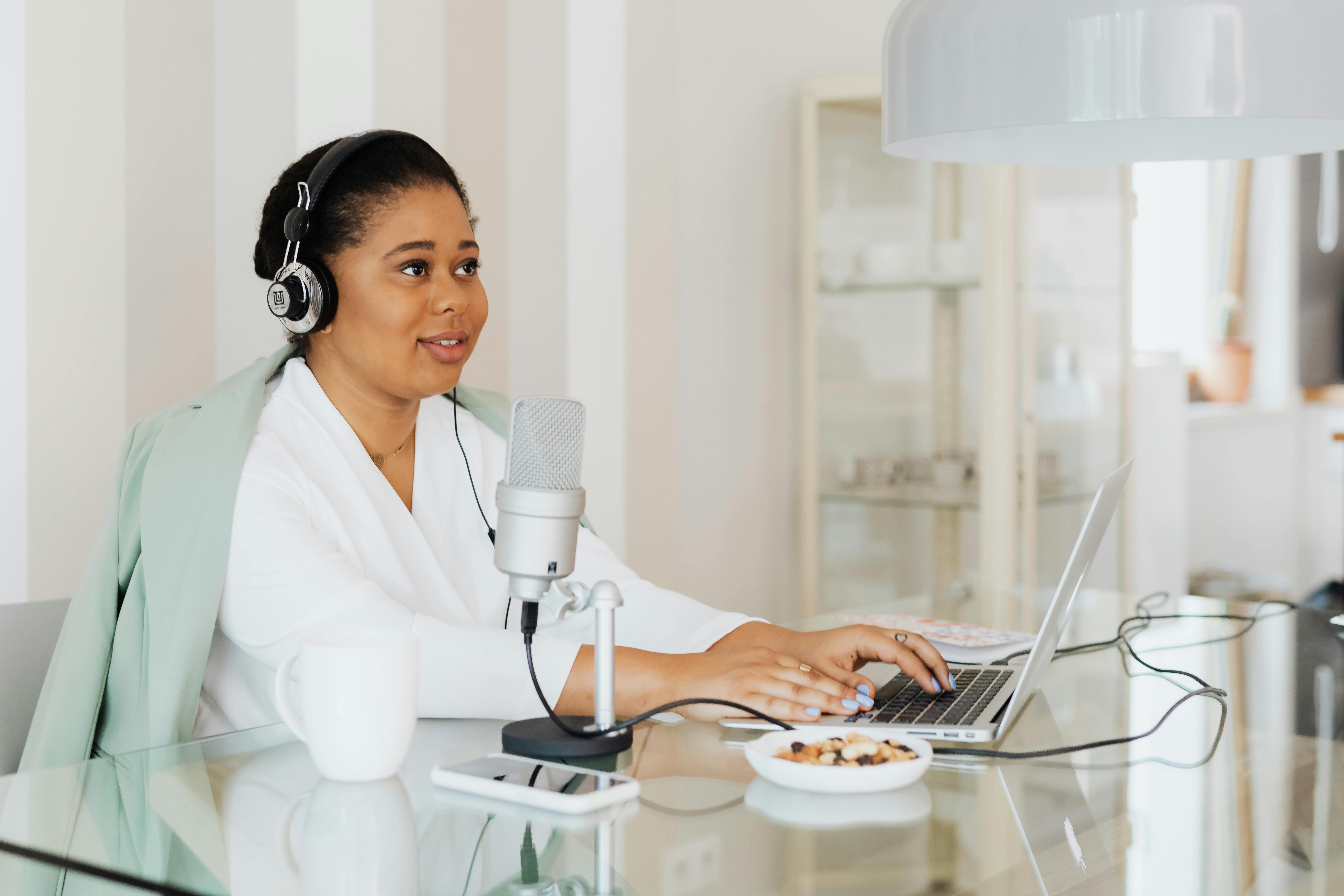 woman working on laptop