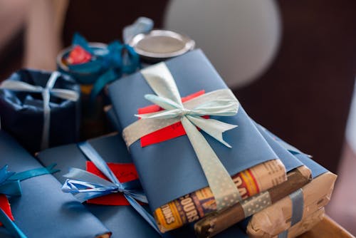 Wrapped Gifts with Ribbons