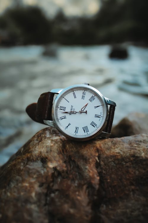 A Wristwatch on a Rock