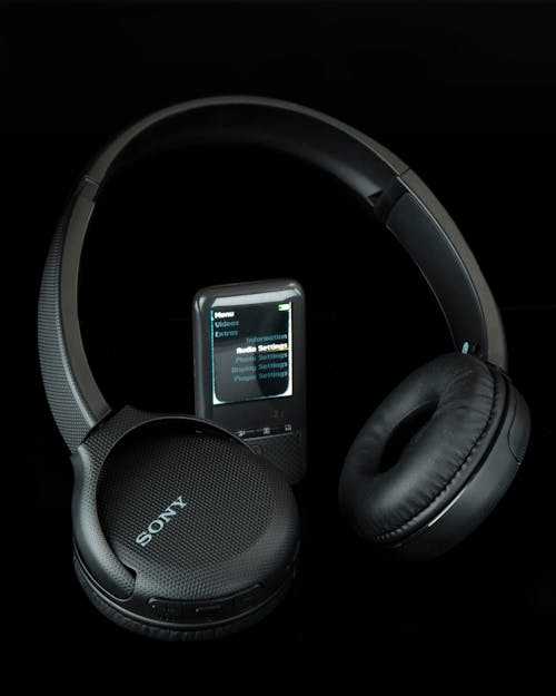 Free stock photo of black headphones