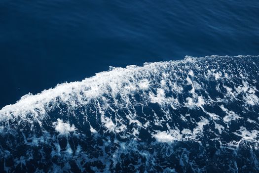 Dynamic waves in the blue waters near Kastellorizo, Greece, captured from above.