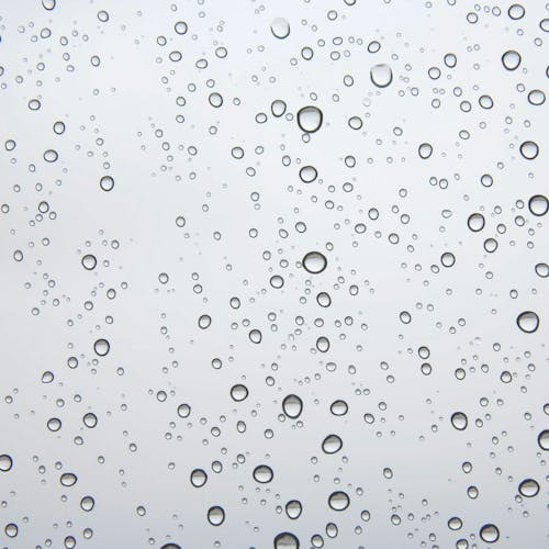Water Dew on Clear Glass