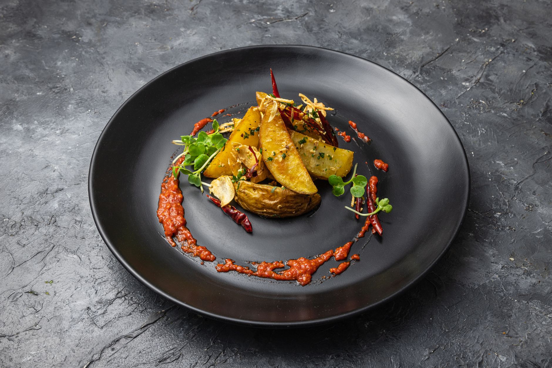 Receta de plato vegetariano fácil Plato vegetariano rápido y colorido servido en la mesa