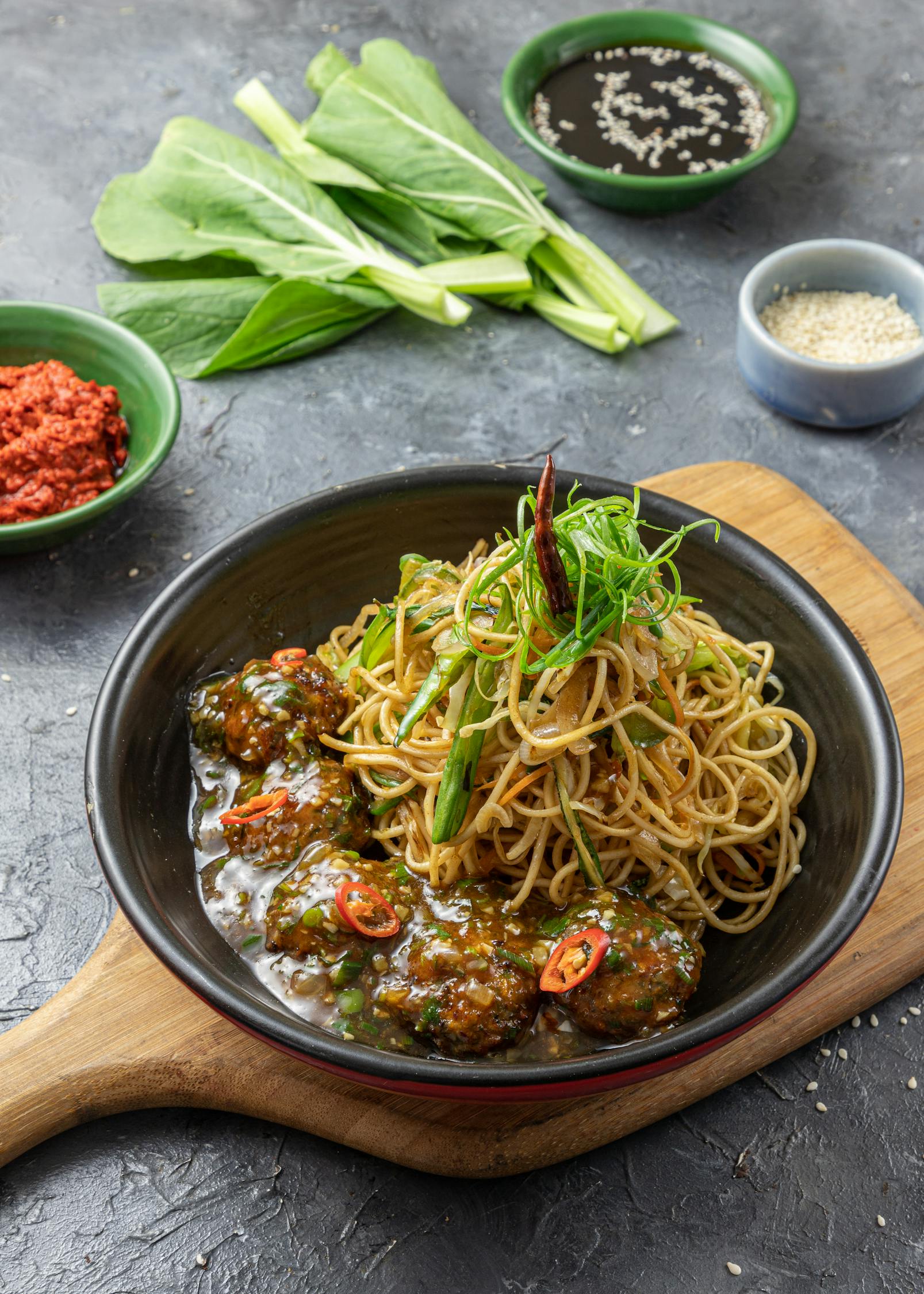 Vegetable Dish on Brown Wooden Bowl