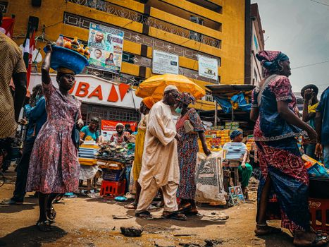 People Walking in the Market Place