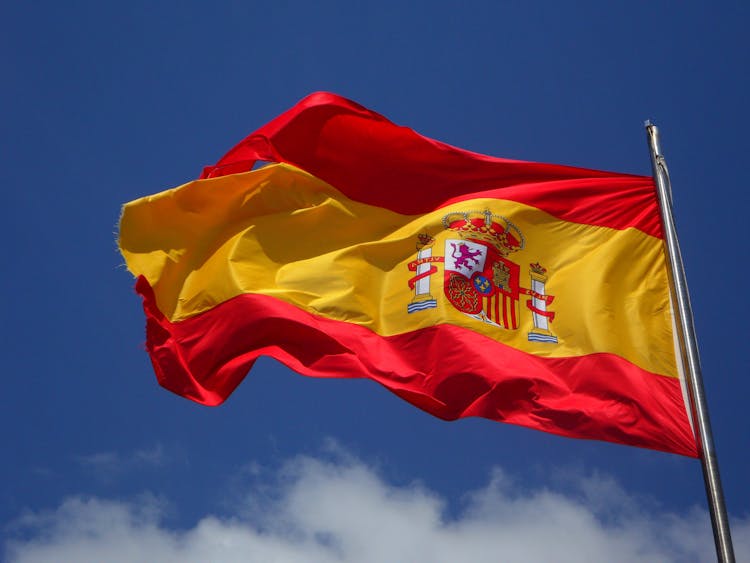 Spain Flag In Pole