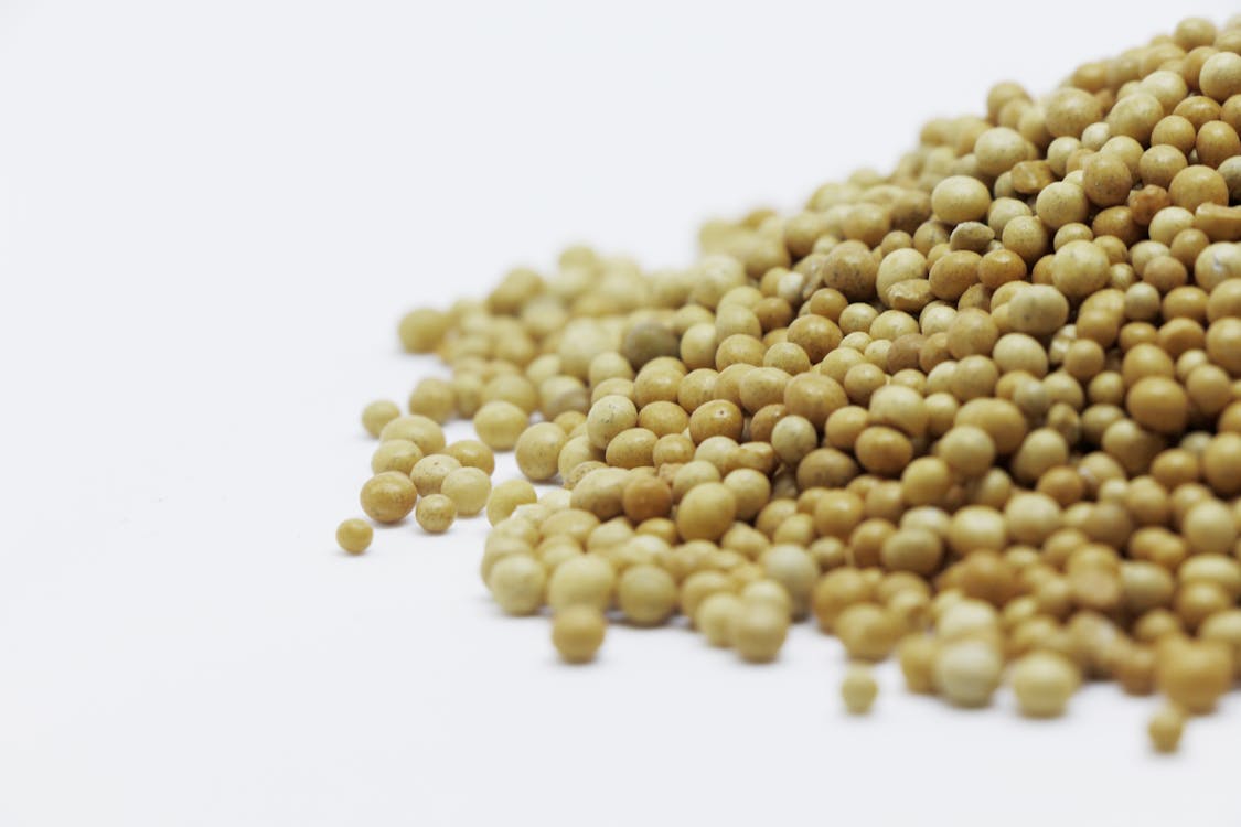 Brown Peas on White Surface