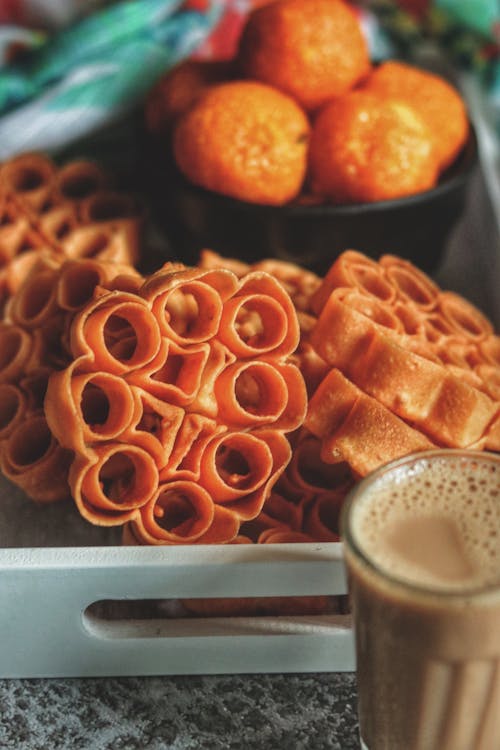 Foto profissional grátis de alimento, aperitivos, biscoitos de rosa