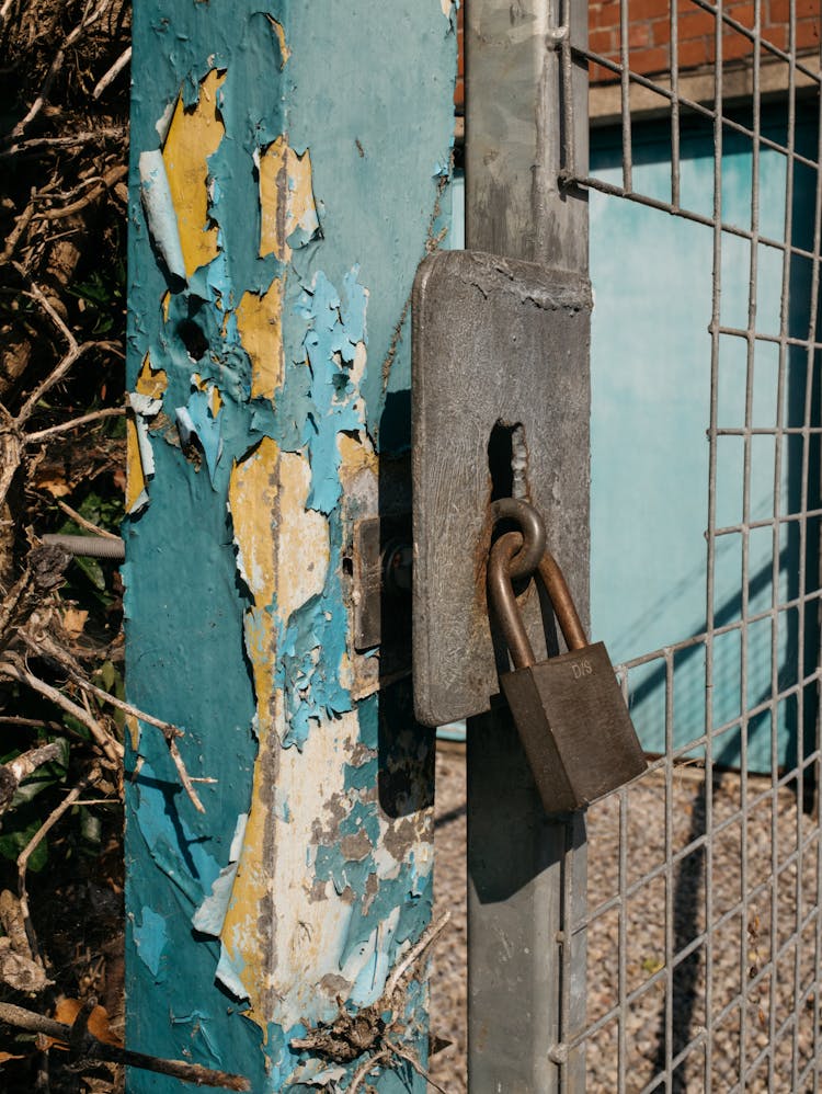 Padlock On Gate