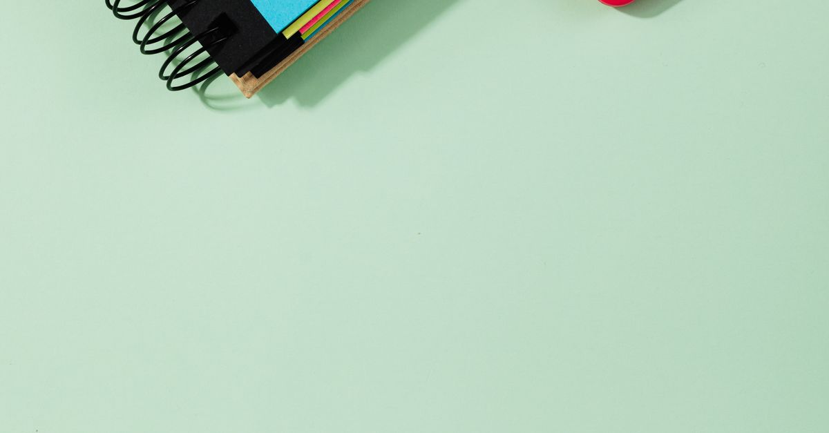 Sticky Note Design Scissors Sticky Notes, Scissors, Highlighter and a Calculator · Free Stock Photo