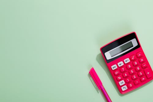 Pink Calculator and Pen