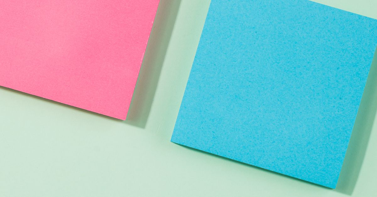 Sticky Note Design Scissors Sticky Notes and Scissors · Free Stock Photo
