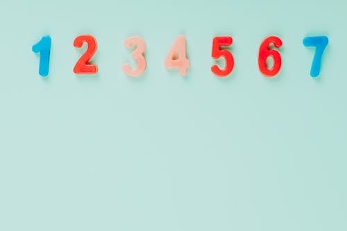 Free Plastic Numbers to Learn From for Kids  Stock Photo