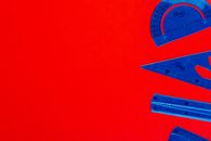Red and White Round Plastic